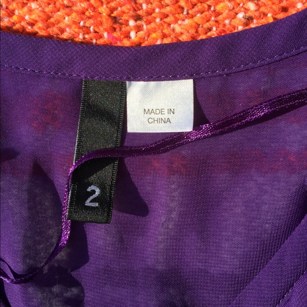 H&M Purple Ruffle Blouse - Picture 2 of 4